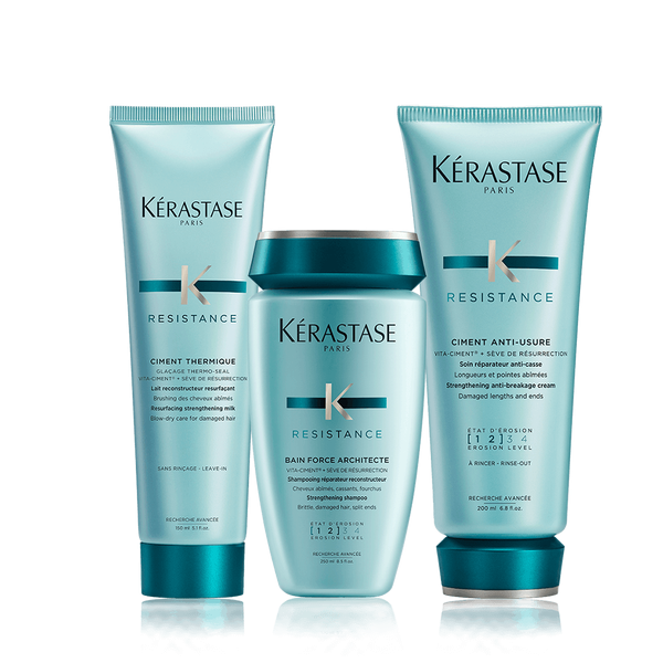 Kérastase Resistance Architecte Trio Bain + Ciment + Anti Usure Paket
