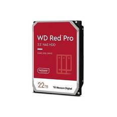 22 TB WD Red Pro, 7200 rpm, 512 MB cache SATA3, optimerad för NAS med 24/7 drift