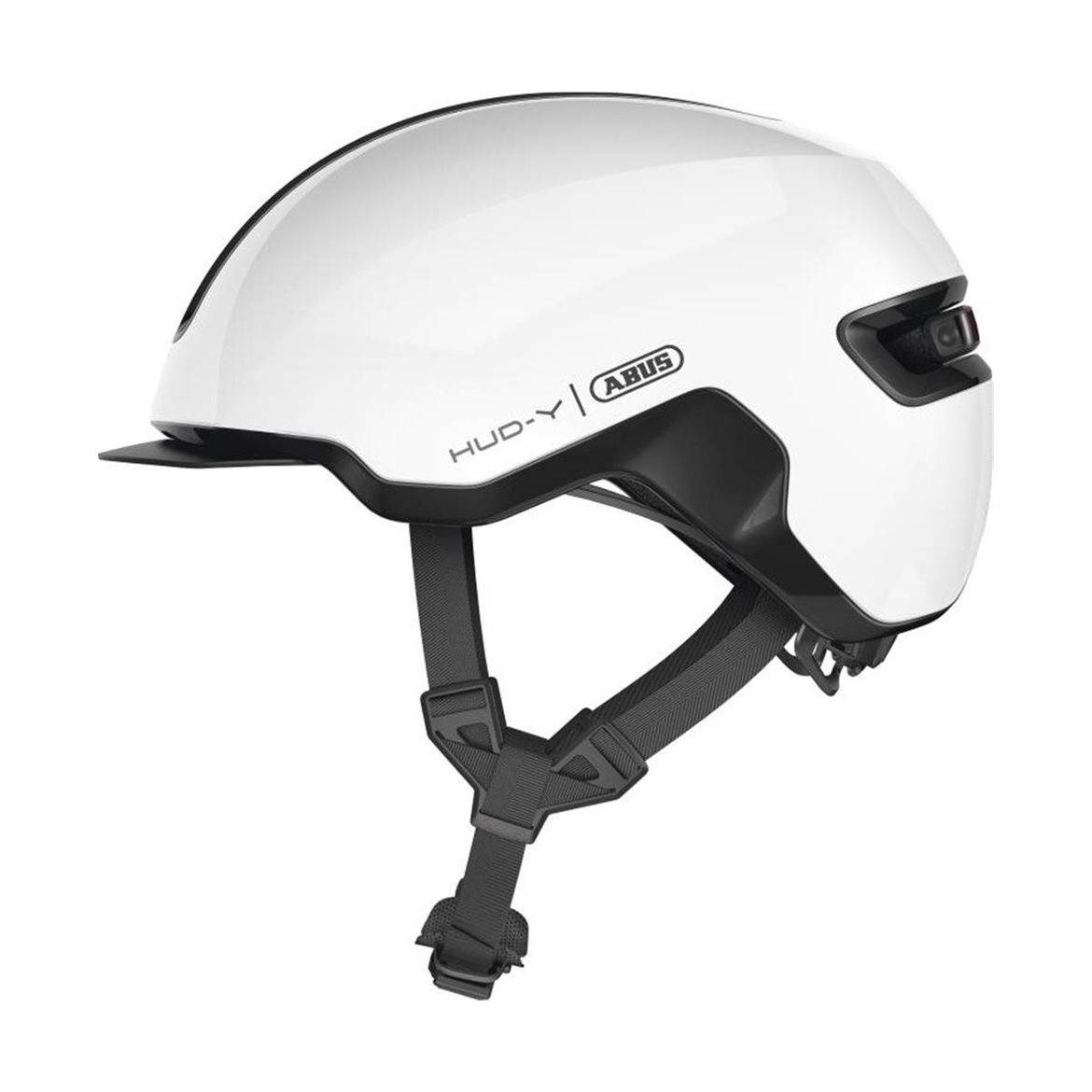 Cykelhjälm Abus Hud-Y, shiny white, Vit, S