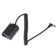 FOTGA DC till DMW-BLK22 Dummy batteri nätdel kabel, DMW-DCC17 Dummy-batteri DC-koppling fjäderkabel för Lumix DC-S5, S5K, GH6, G9, GH5 Mark II kamera