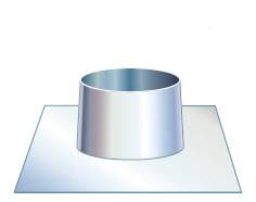 Metalbestos skorsten uØ 650mm täcker 0-5° aluminium