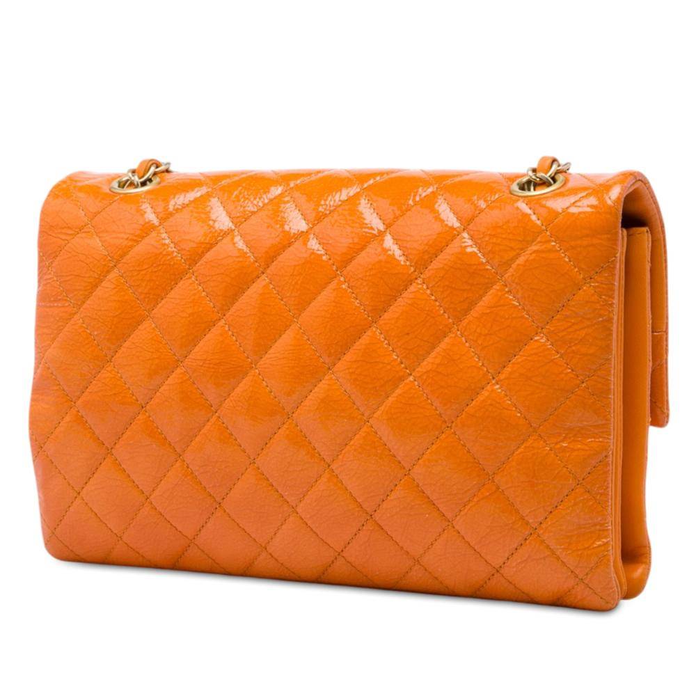Chanel Vintage Chanel Flap Bag Stl. - Chanel Vintage Från Magasin - Orange (L 17cm x W 25.50cm x D 6cm)