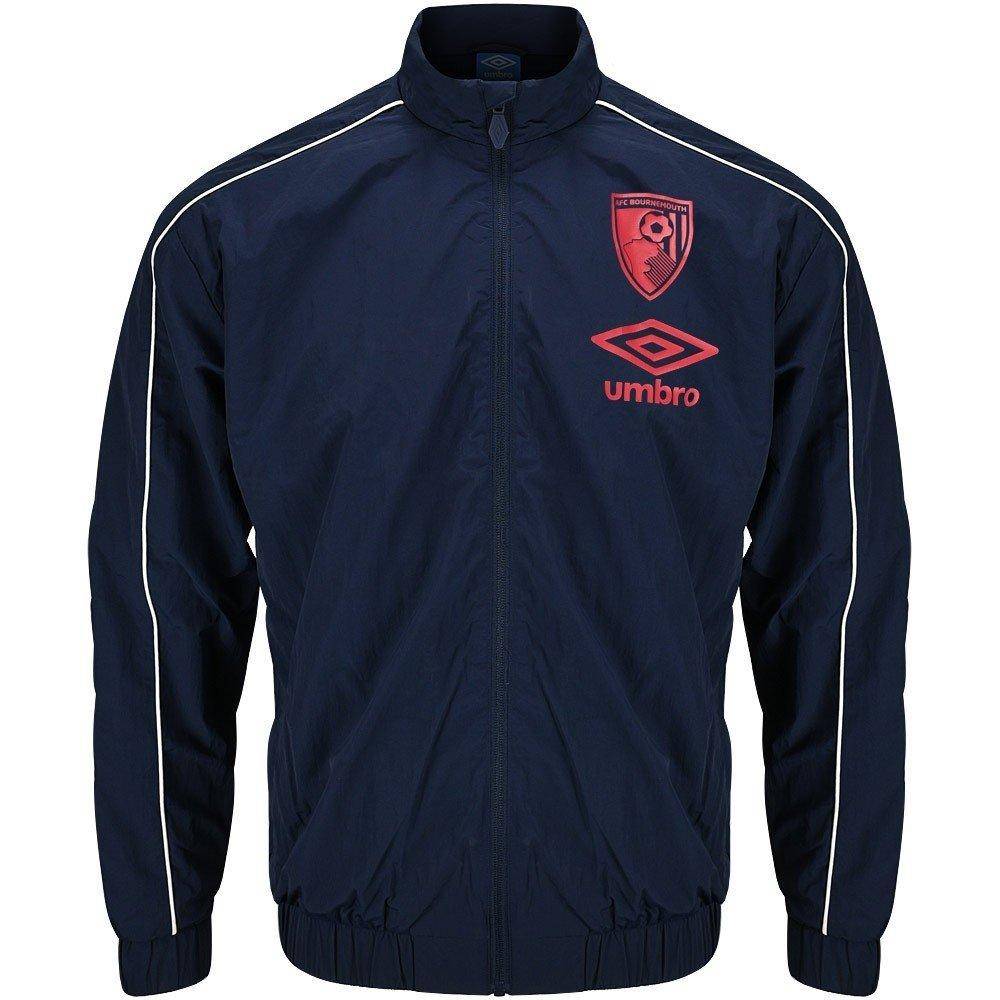 Umbro Unisex Kids Travel Jacket Bournemouth 2025 2026 Long Sleeve Full Zip Licensed Rain Anorak