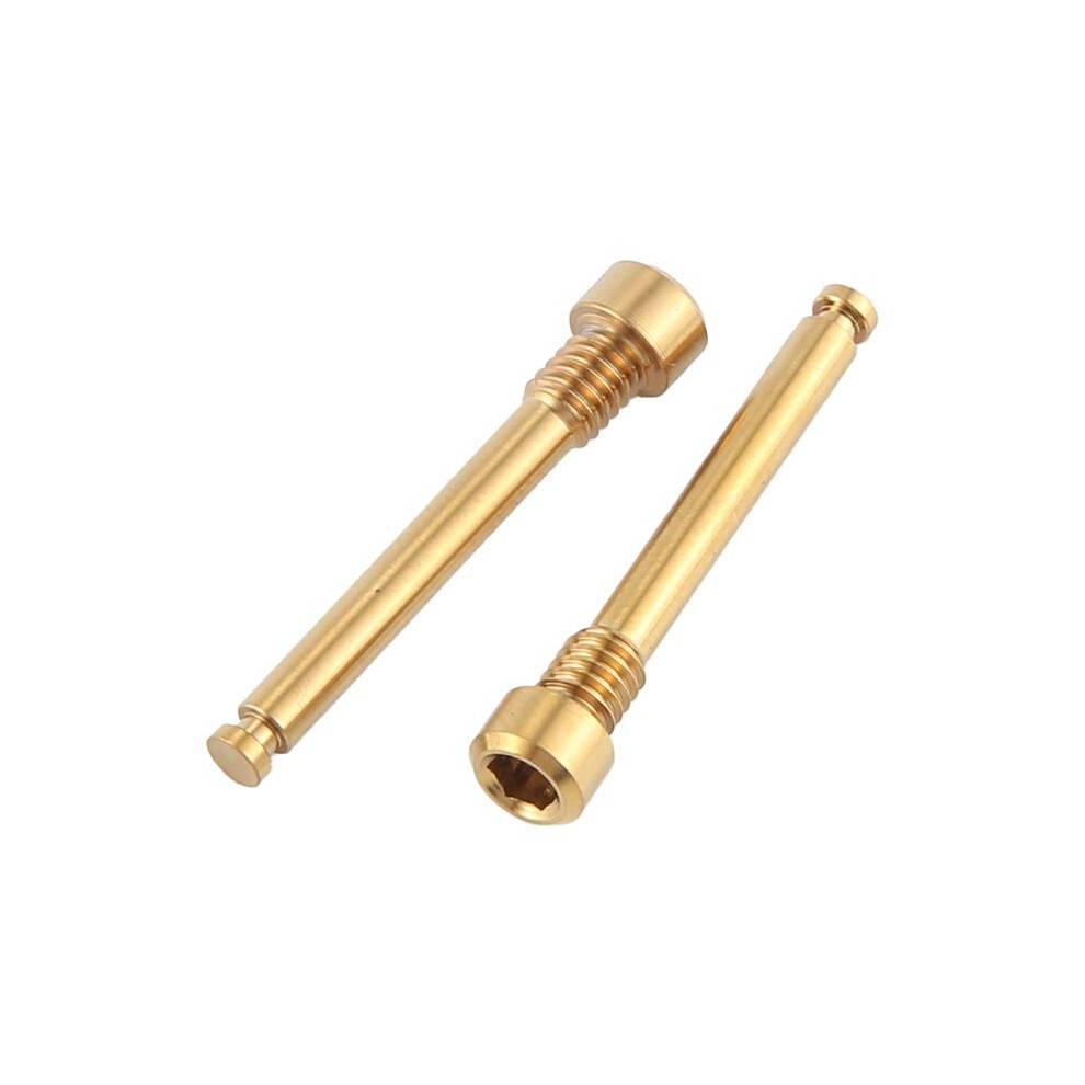 M4 Titanium Bolts for Bicycle Disc Brake Pad Threaded Pin Inserts Screw for XT R XT Hydraulic Disk Caliper-Golden