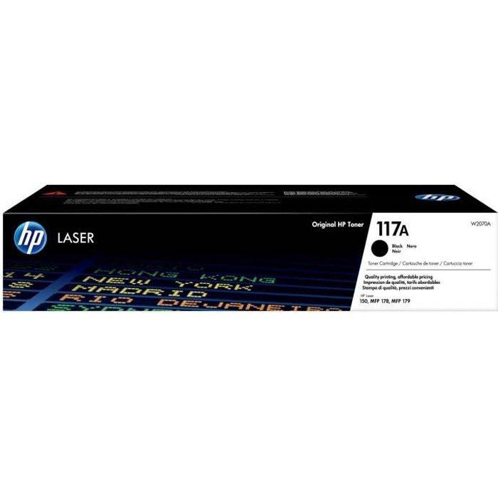 Svart tonerkassett HP 117A W2070A för Laser 150-skrivare och Laser 178/179 multifunktionsskrivare