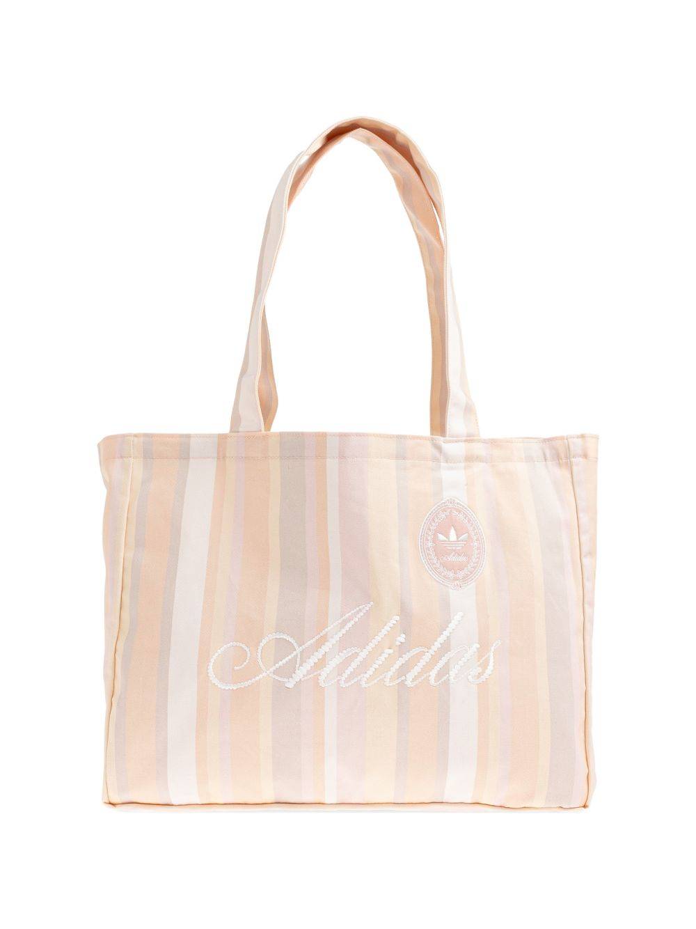adidas - Summer Glow logo-embroidered striped tote bag - unisex - bomull/återvunnen polyester - OS - Neutral