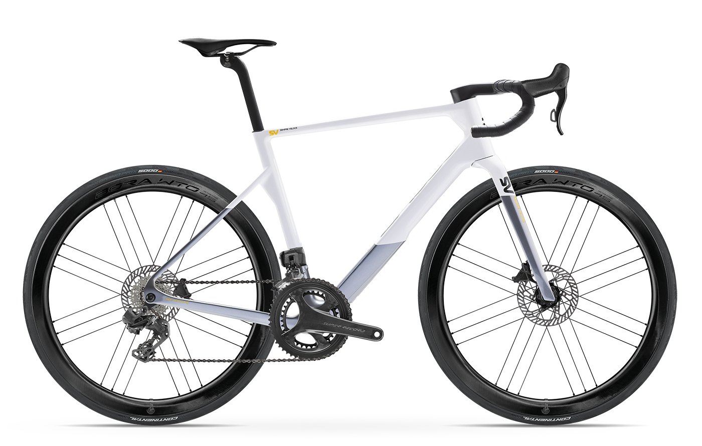 Basso SV 2025 - Campagnolo Super Record WRL 2x13s - Campagnolo Bora WTO 45 Dark - 097 / 48 / Elan White (48)