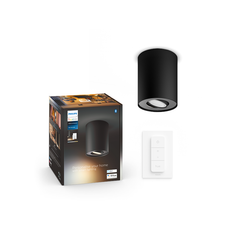 Philips Hue Pillar Singel Spotlight - Svart - Med Dimmer Switch