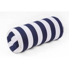 ProTecq båtdyna cylinder, 100% kapok, marinblå/vit, randig, 440x170 mm