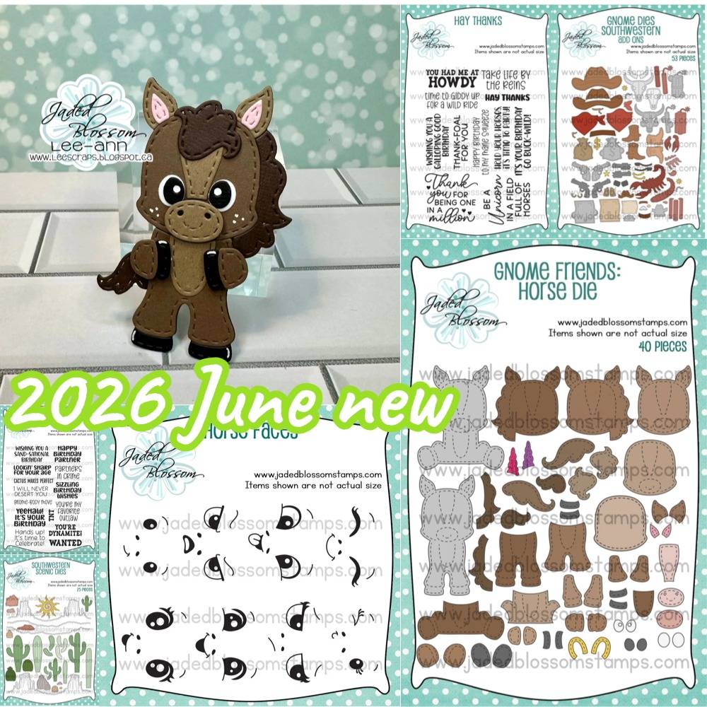 2026 June NEW Gnome Friends: Horse Cutting Dies Scrapbook Diary Decoration Stencil Embossing Template DIY Greeting Card Handmade