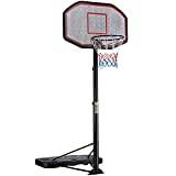 Yaheetech Basketstativ med hjul, 275–363 cm höjdjusterbar, basketkorg för vatten/sand, påfyllningsbar, basketsystem för inomhus- och utomhusbruk