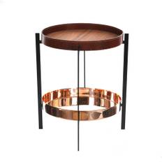 Ox Denmarq Deck Sidobord Svart Underrede /konjak Koppar - Sidobord & Avlastningsbord Teak Koppar - OX31002-32-62