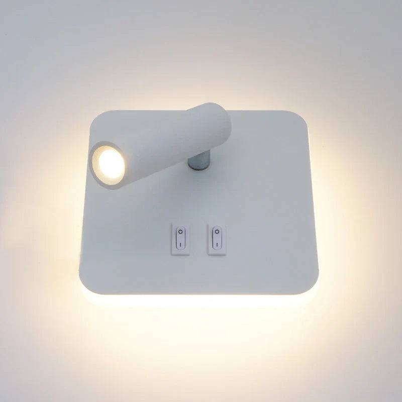 FlexiGlow Ljus – Justerbar LED Vägglampa - Vit / Rund / Varm Vit (2700-3500K)