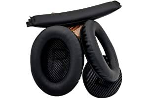 Misodiko Pannbandskudde och öronkuddar ersättning för Bose Quiet Comfort 25 35 (QC25 QC35) och QuietComfort 35 II (QC35ii) hörlurar, reparationsdelar pannband och öronkuddar med mattor - svart