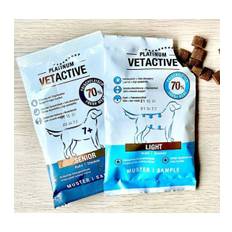 50 gram PLATINUM Vetactive Senior Hundefoder foderprøve