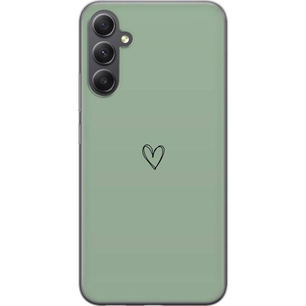 Samsung Galaxy A15 5G Transparent Mobilskal Hjärta