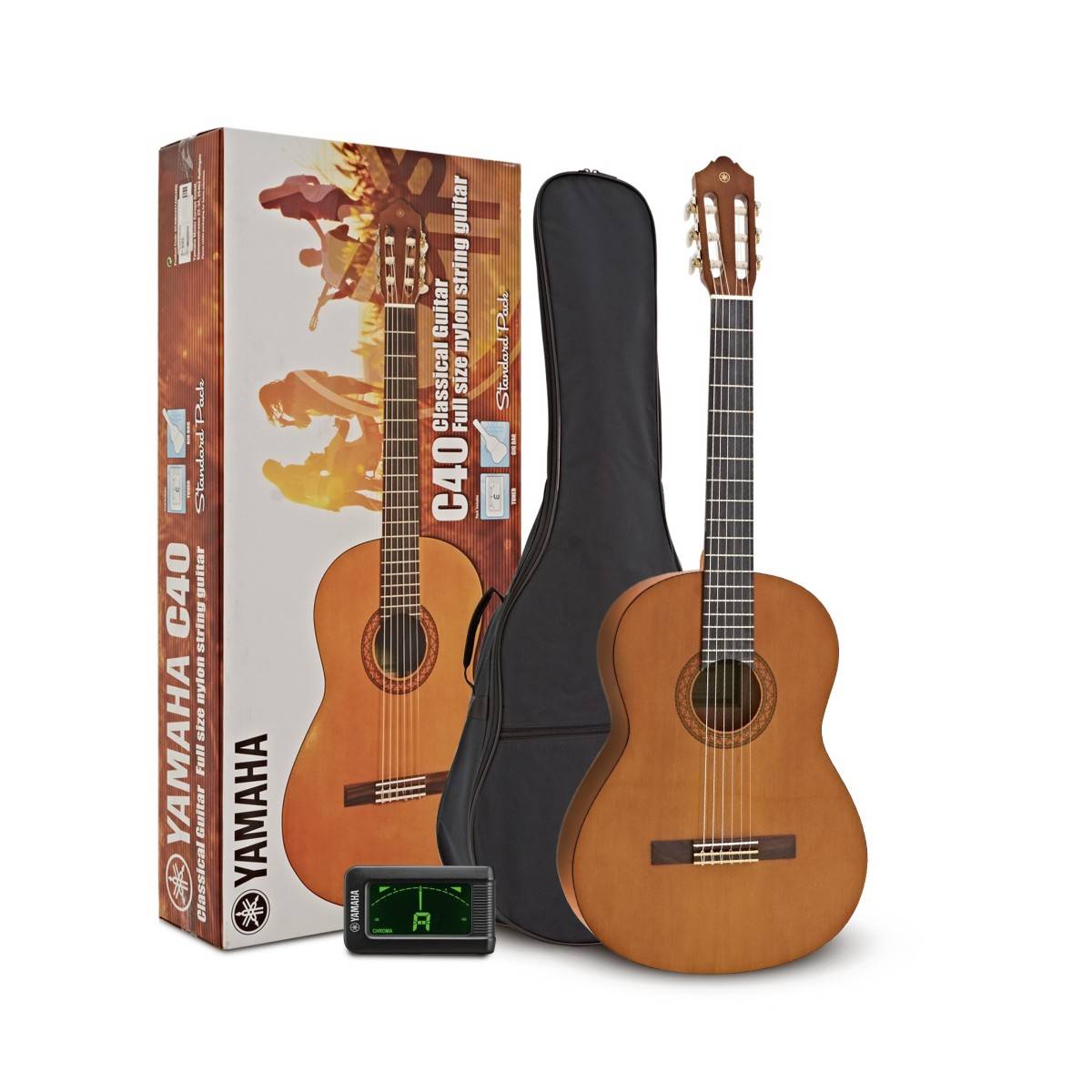 Yamaha C40II Klassisk Gitarr Standardpaket Naturlig - Nästan Ny