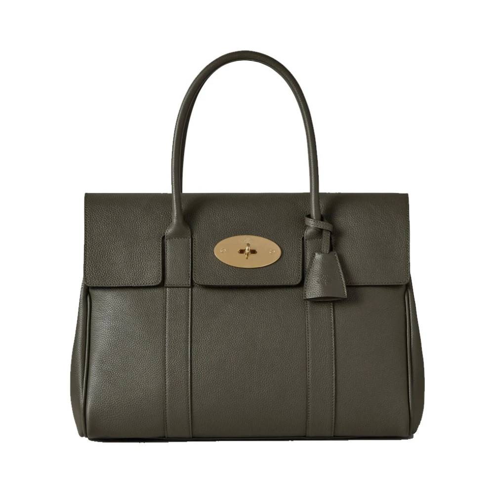 Mulberry Grøn læder skuldertaske med lås - Tasker - Dame - Grøn - ONE SIZE - Uld
