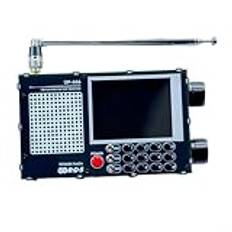 ZYNCUE DP-666 radio med en 2,8 tums motståndskraftig touch LCD-färgskärm, kompakt resradio, TEF6686, radio fullt band, FM AM FM, kortvågsradio RDS (svart)