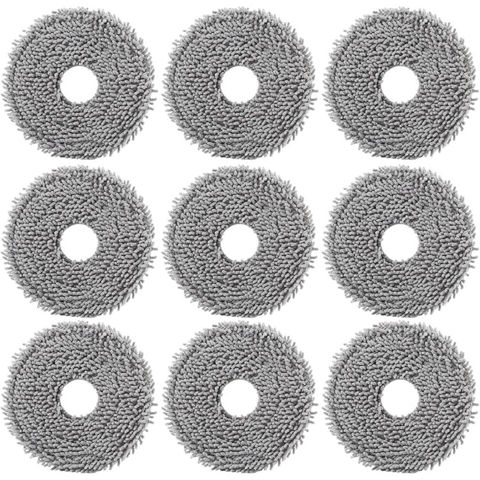 Pakke med 9 reservedele til vådservietter, kompatibel med Roborock Saros 10R / Q Revo/Qrevo MaxV/Qrevo Master/Qrevo Slim/Qrevo Pro/Qrevo S/Q