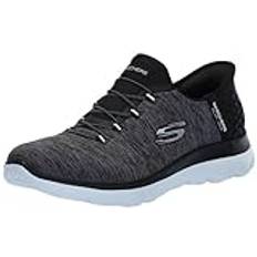 Skechers Dam Hands Free Slip Ins Summits Dazzling Haze sneakers, Svart vit, 36 EU bred