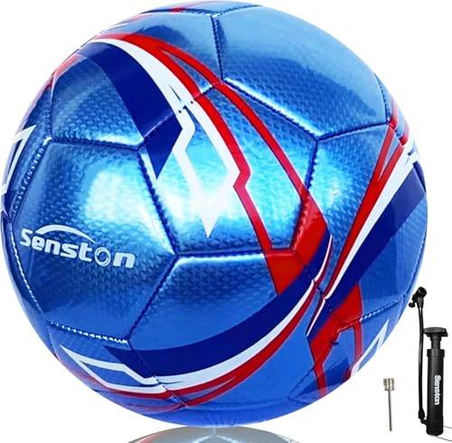 Senston fotboll, matchboll storlek 5 officiell träningsfotboll för vuxna och fotbollsboll Futsal