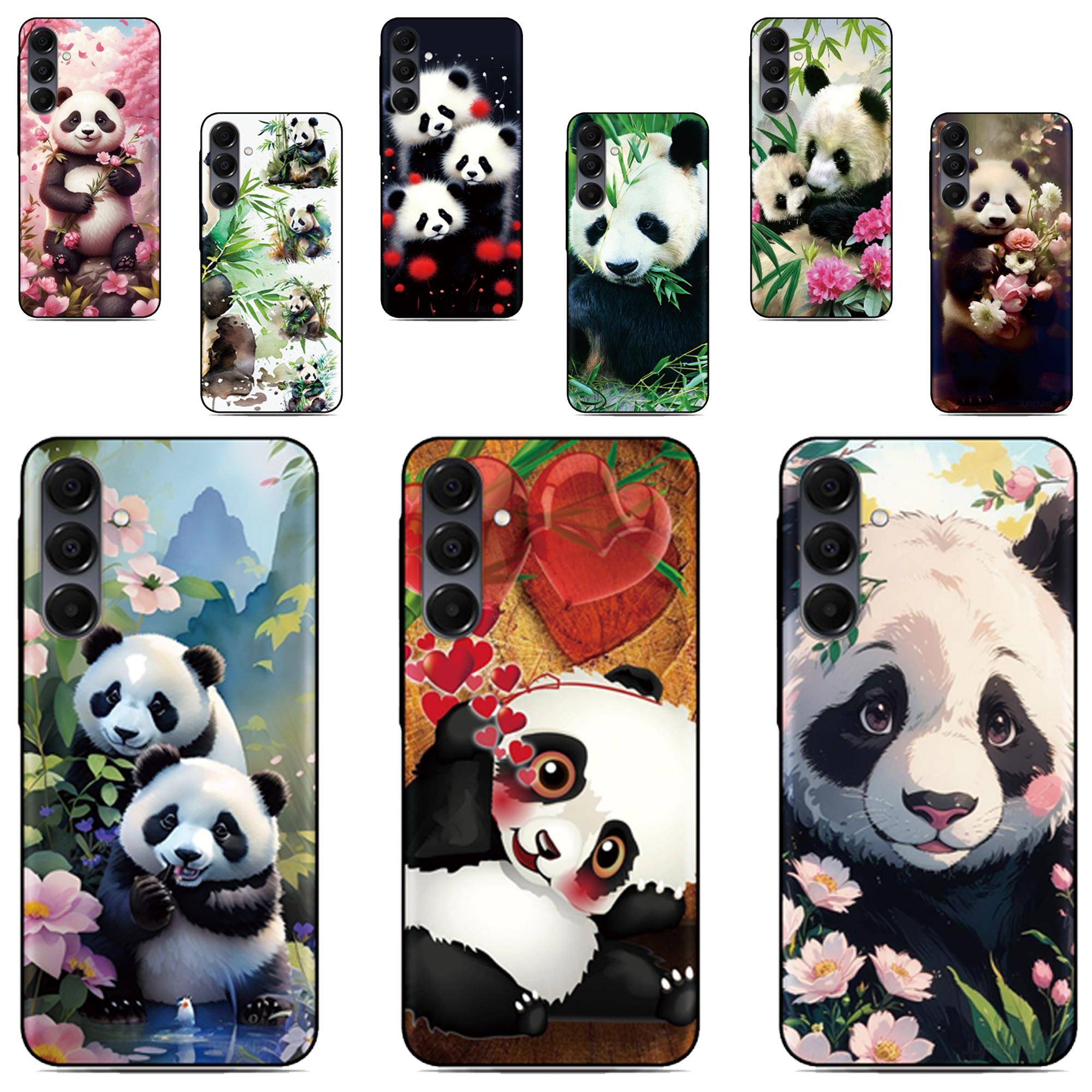 Söt pandafodral för Motorola Moto G77 G17 G67 G57 G56 G15 G86 G54 Power 5G G24 G04 G05 G06 G84 G85 G55 E15 E14 Skydd