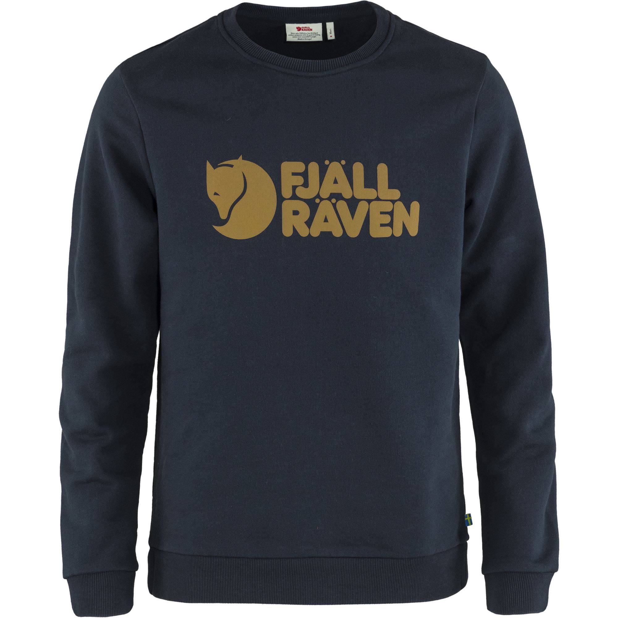 Fjällräven Logo Sweater M - Dark Navy (Størrelse: S).