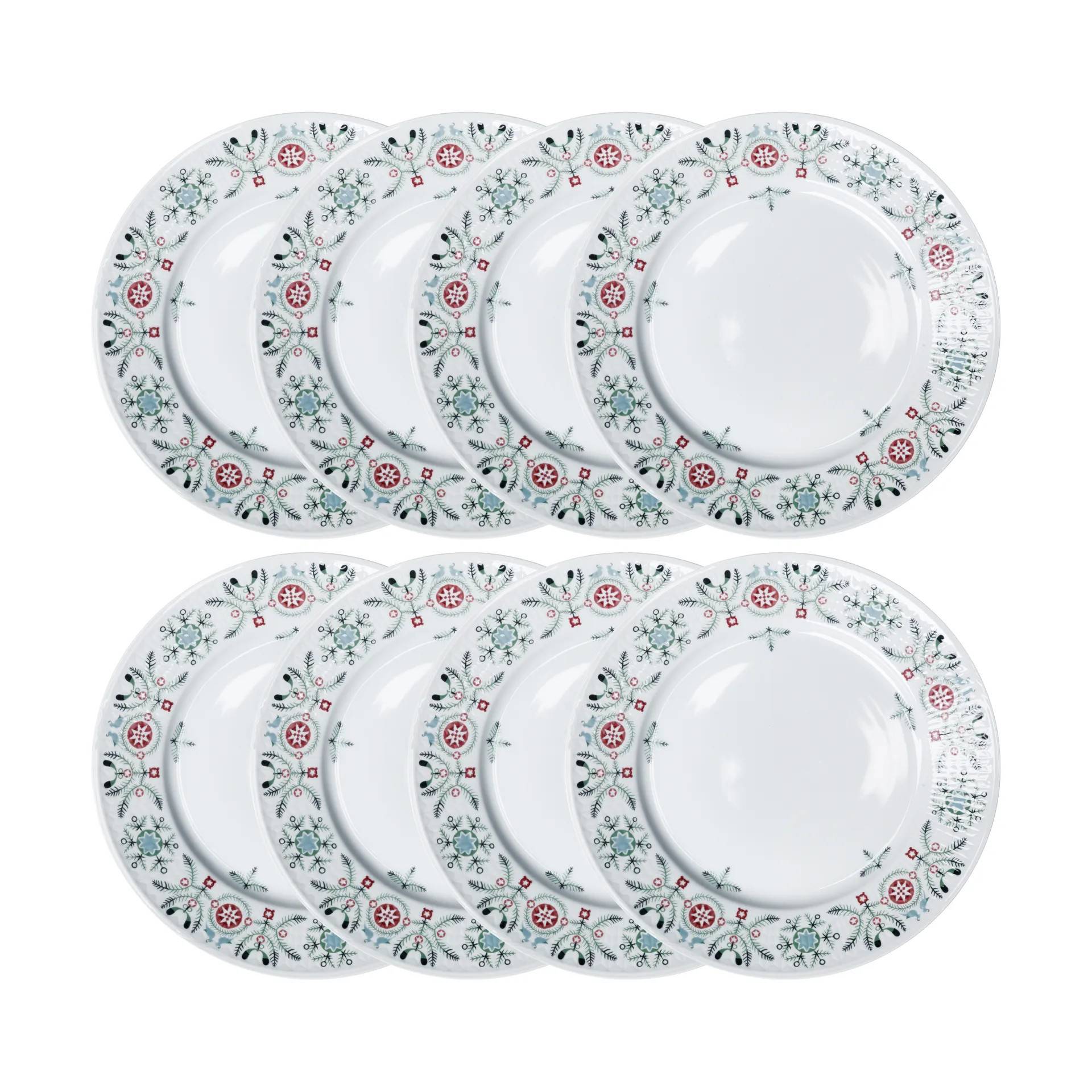 Rörstrand Swedish Grace Winter tallrik Ø27 cm 8-pack - Vit