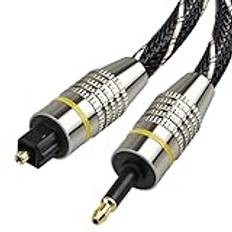 Digital Toslink till Mini Toslink-kabel 3,5 mm SPDIF-optisk fiberkabel 3,5 till optisk ljudkabeladapter 5 m 10 m (färg: 3,5 optisk kabel, storlek: 2 m)