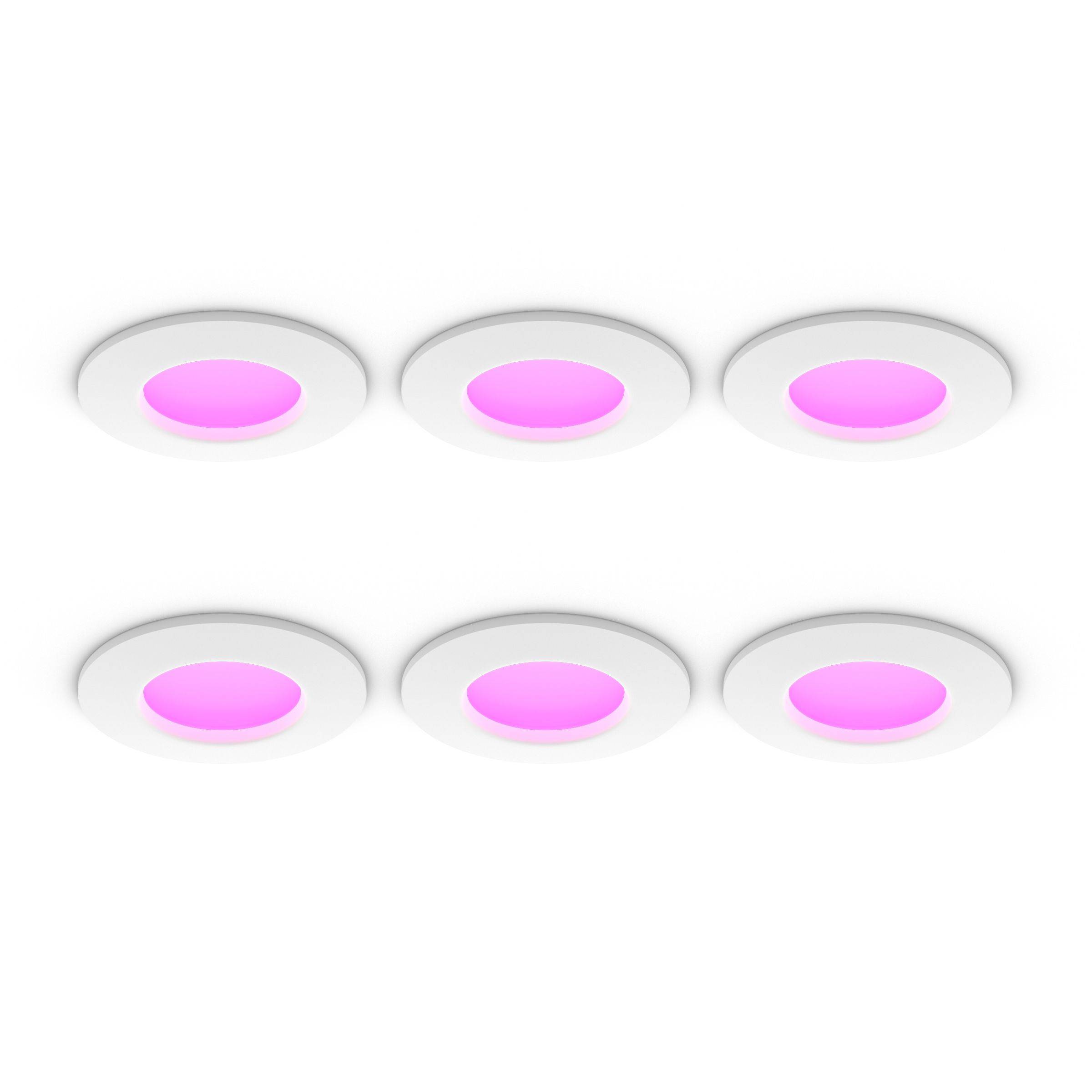 Multipack: Slim infälld spot 6-pack vit