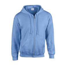 Unisex luvtröja med dragkedja för vuxna (Carolina Blue) - Babyblå (L,M,S,XL,XXL,XXXL)