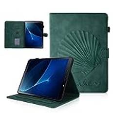 LSPCASA Samsung Galaxy A6 Tabletfodral för Samsung Galaxy Tab A 10.1 (2016) SM-T580/T585 Fold Folio stativ Galaxy Tab A 2016 fodral automatisk uppvakning/sömn Samsung Galaxy Tab A 10.1 fodral grön