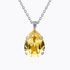 Caroline Svedbom Mini Drop Halsband ReCreated™ Dark Jonquil - Rhodium