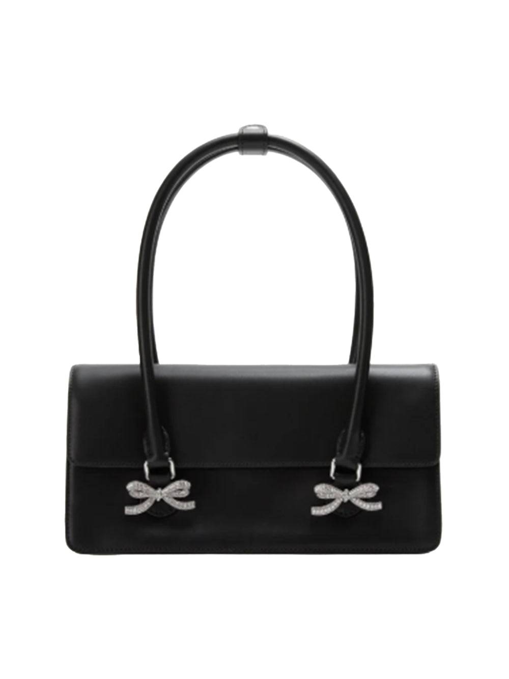 Self-Portrait Black Soft Leather Shoulder Bag