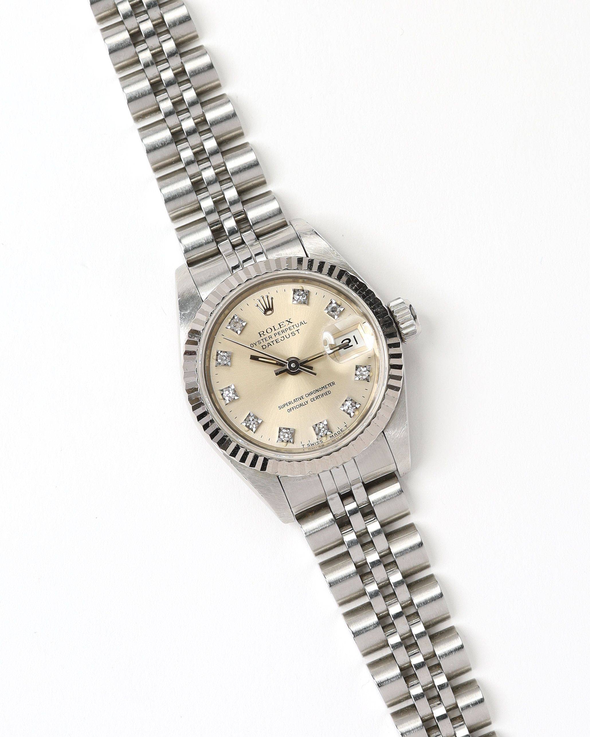 Rolex Lady-Datejust 26mm 1993 Watch - Silver (One Size)