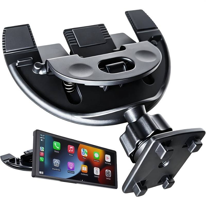 Cd Slot Mount For Carplay Screen, 360° Rotatable Adjustable Arm With 17mm Universal Ball Head, Compatible With 7 Inch 9 Inch 10 Inch 11 Inch 12 Inch Carplay Auto Monitor Gps Bracket