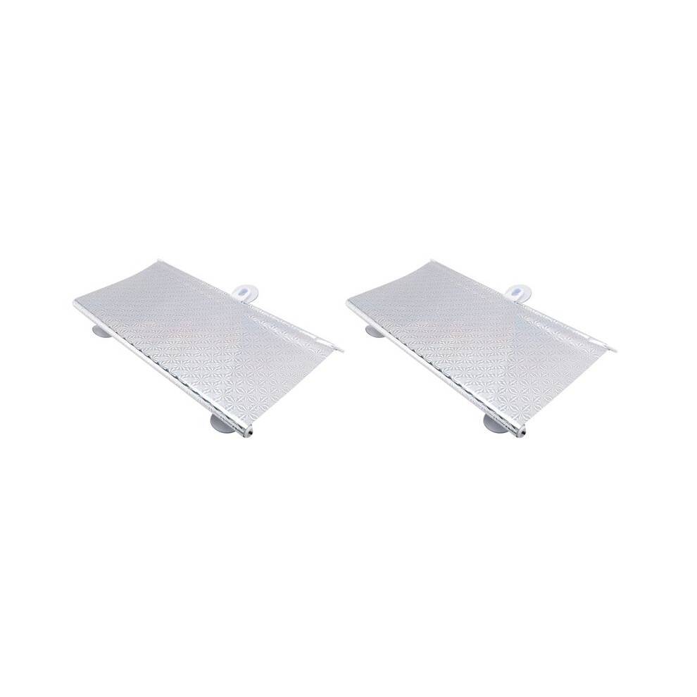 2X Sunshade Roller Blackout Suction Cup Blinds Curtains for Living Kitchen Office Car Window Free-Perforated Curtain D