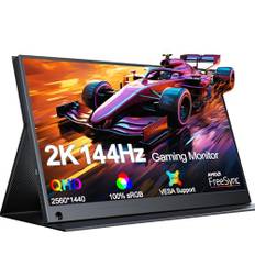 UPERFECT Portable Monitor 2K 144Hz, 17,3 Zoll Tragbarer Monitor Mobile Display mit 2560 * 1440 IPS-Bildschirm HDMI Type C für Laptop PC Xbo Ras Pi mit Schutzhülle, VESA-kompatibel