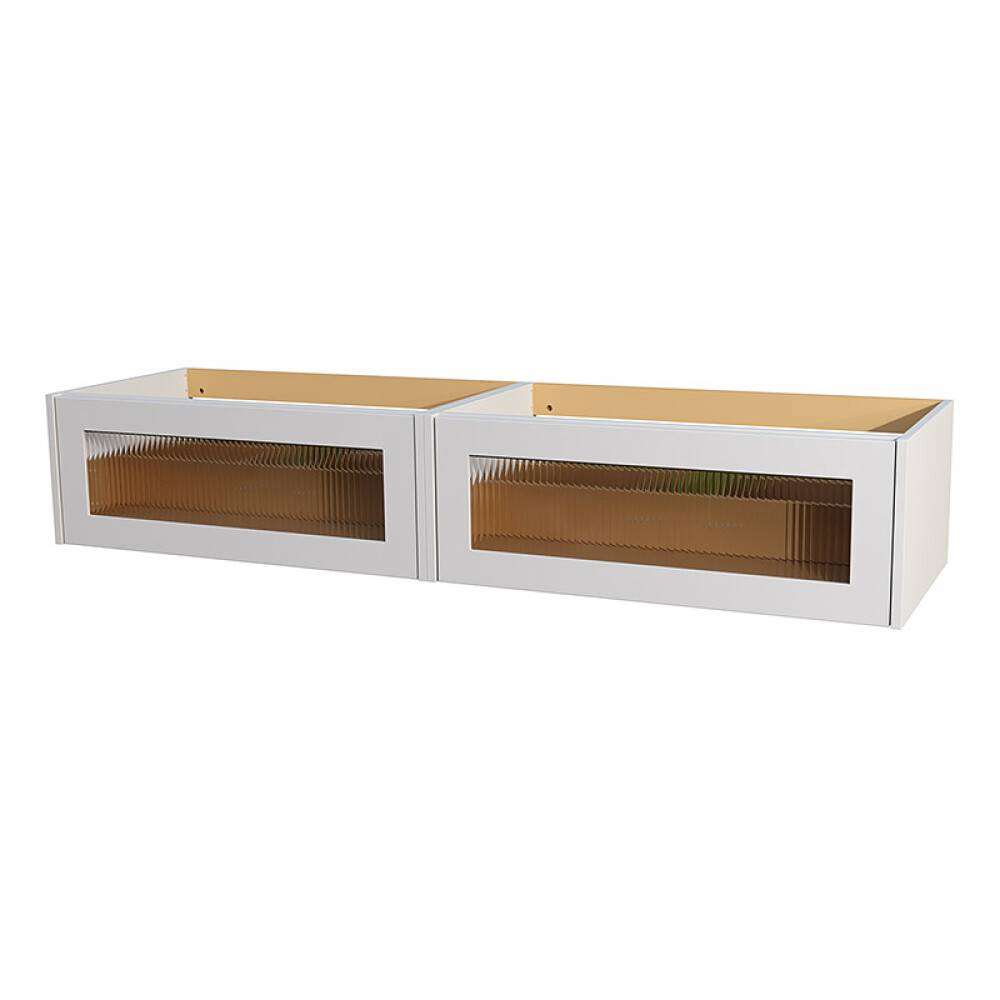 TVÄTTSTÄLLSSKÅP CAMARGUE AURA LÅG DUBBEL 160CM LINJEGLAS LJUSGRÅ
