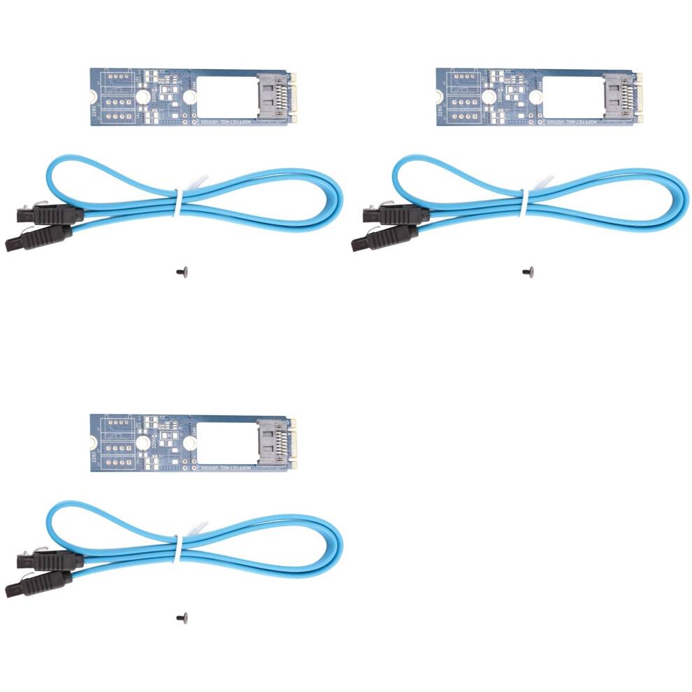 3X M2 Adapter Convert Card B-M KEY M.2 NGFF SSD to 7Pin Adapter Board Card Support 2242 2260 2280 Main Board