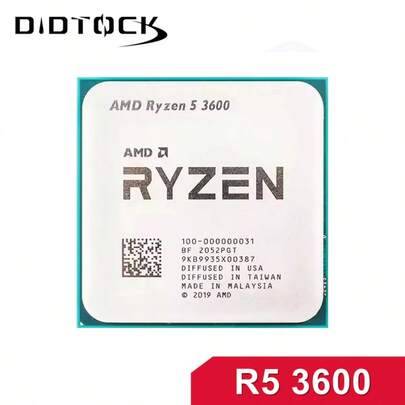 AMD Ryzen 5 R5 3600 3,6 GHz 6-kärnig 12-trådig processor 7NM 65W LGA AM4 Ingen fläkt - Beige