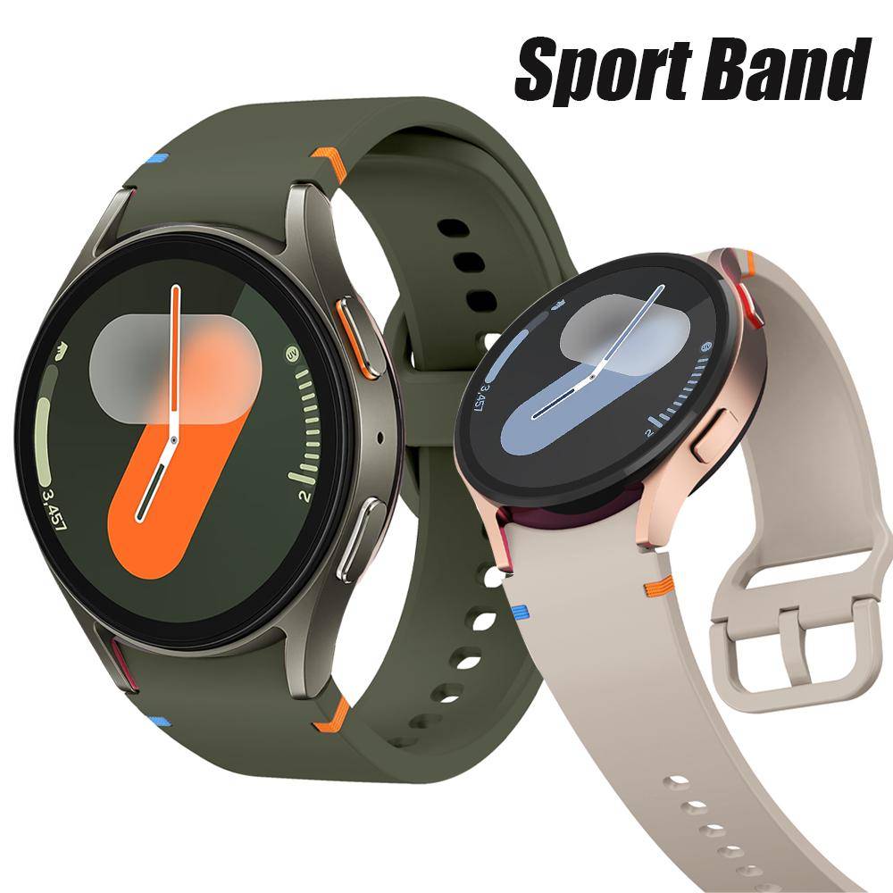 Rem för Samsung Galaxy Watch 7 FE 44mm 40mm 4 6 Classic 5 Pro 45mm Silikon Sportarmband Correa Galaxy Watch 7 Band rosa