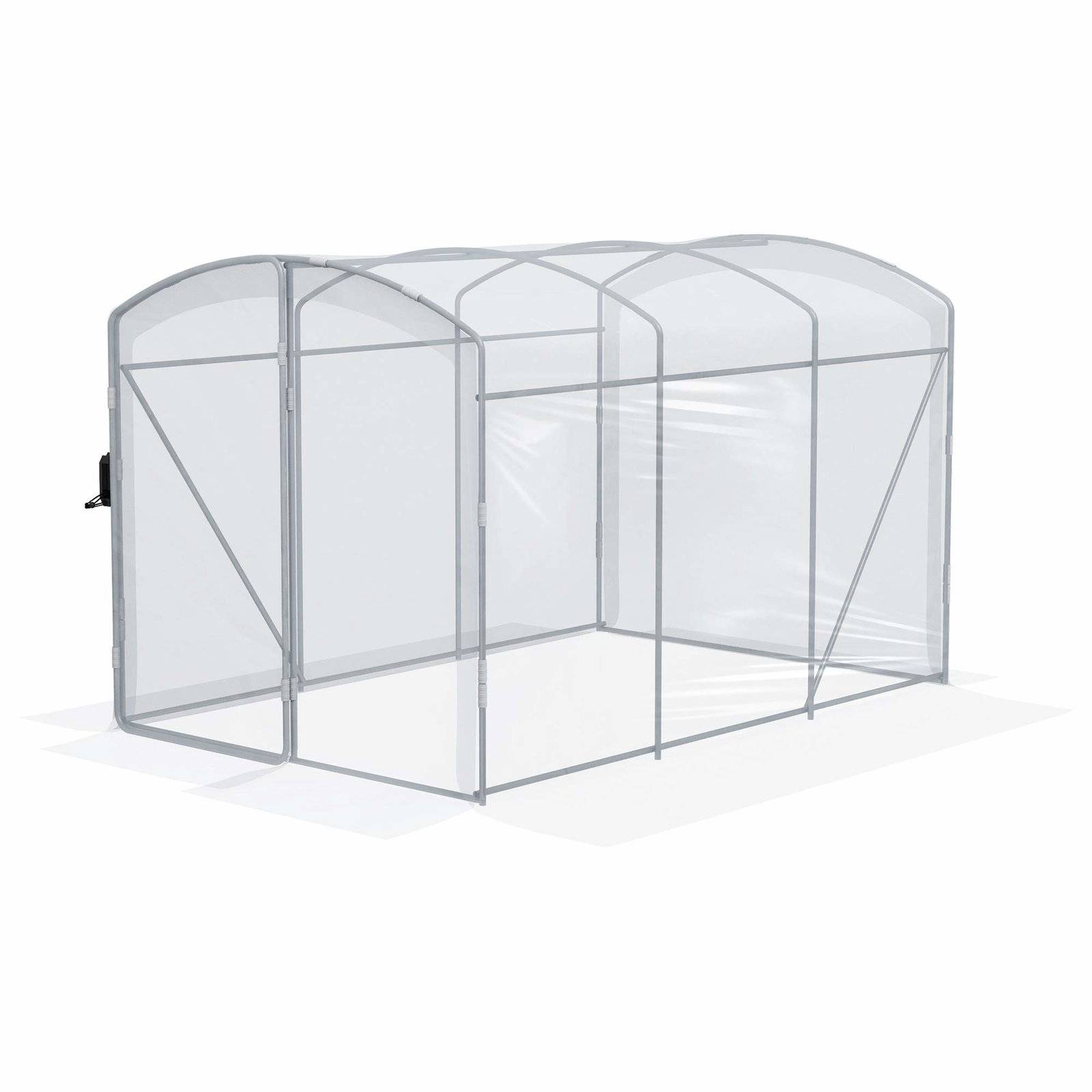 Tunnelväxthus för inträde, transparent lock, 3x2x2m