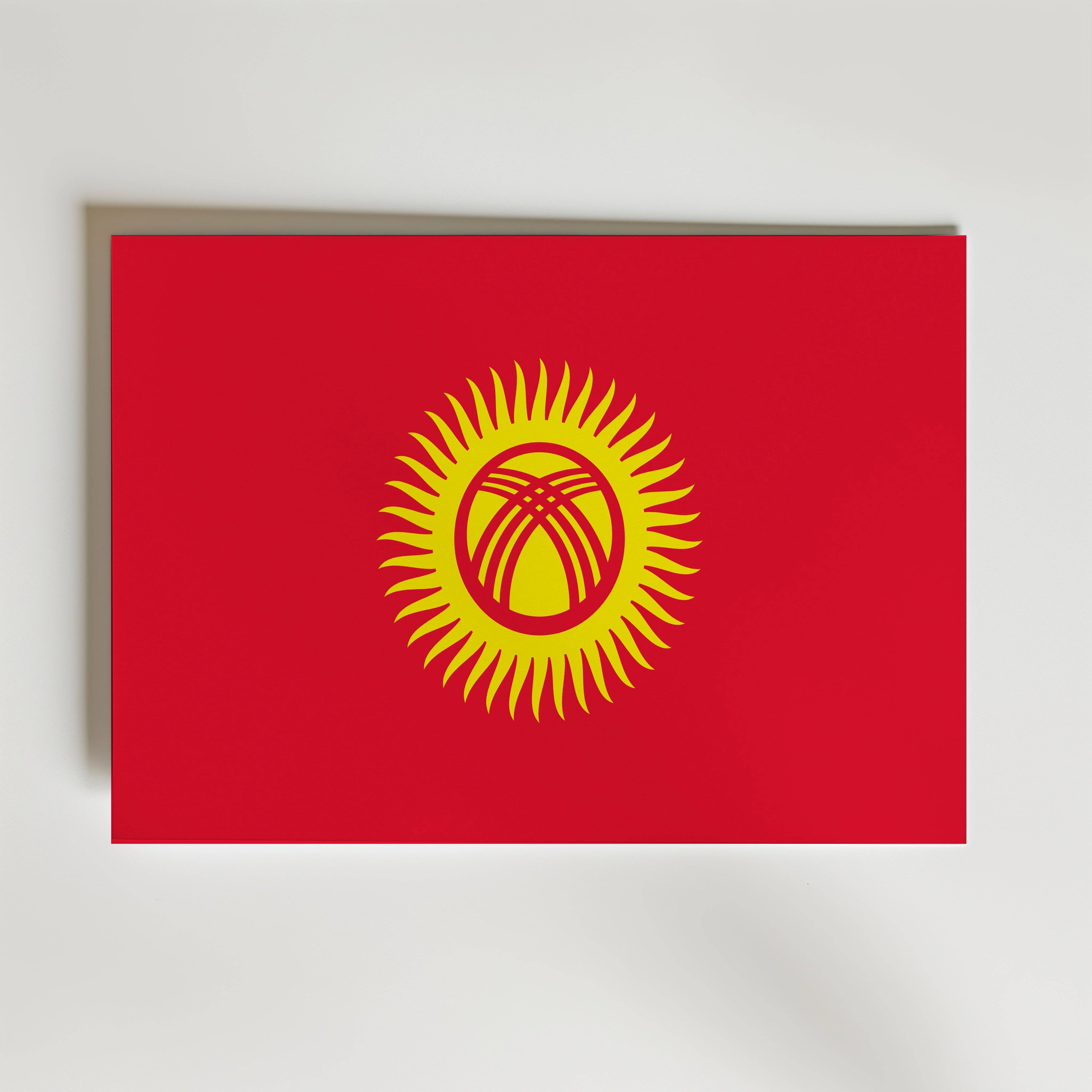 Kyrgyzstan National Flag Poster - Poster 140x100 cm