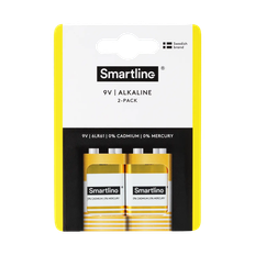 Smartline Alkaline 9V-batteri 6LR61 (2-pack)