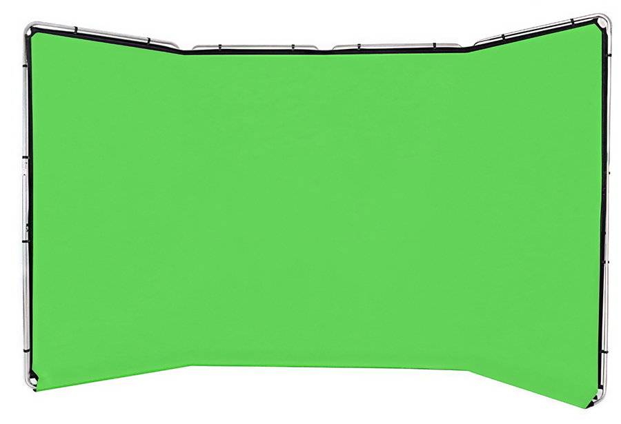 Panoramisk Chromakey Bakgrund med stativ 2.4 x 6 meter