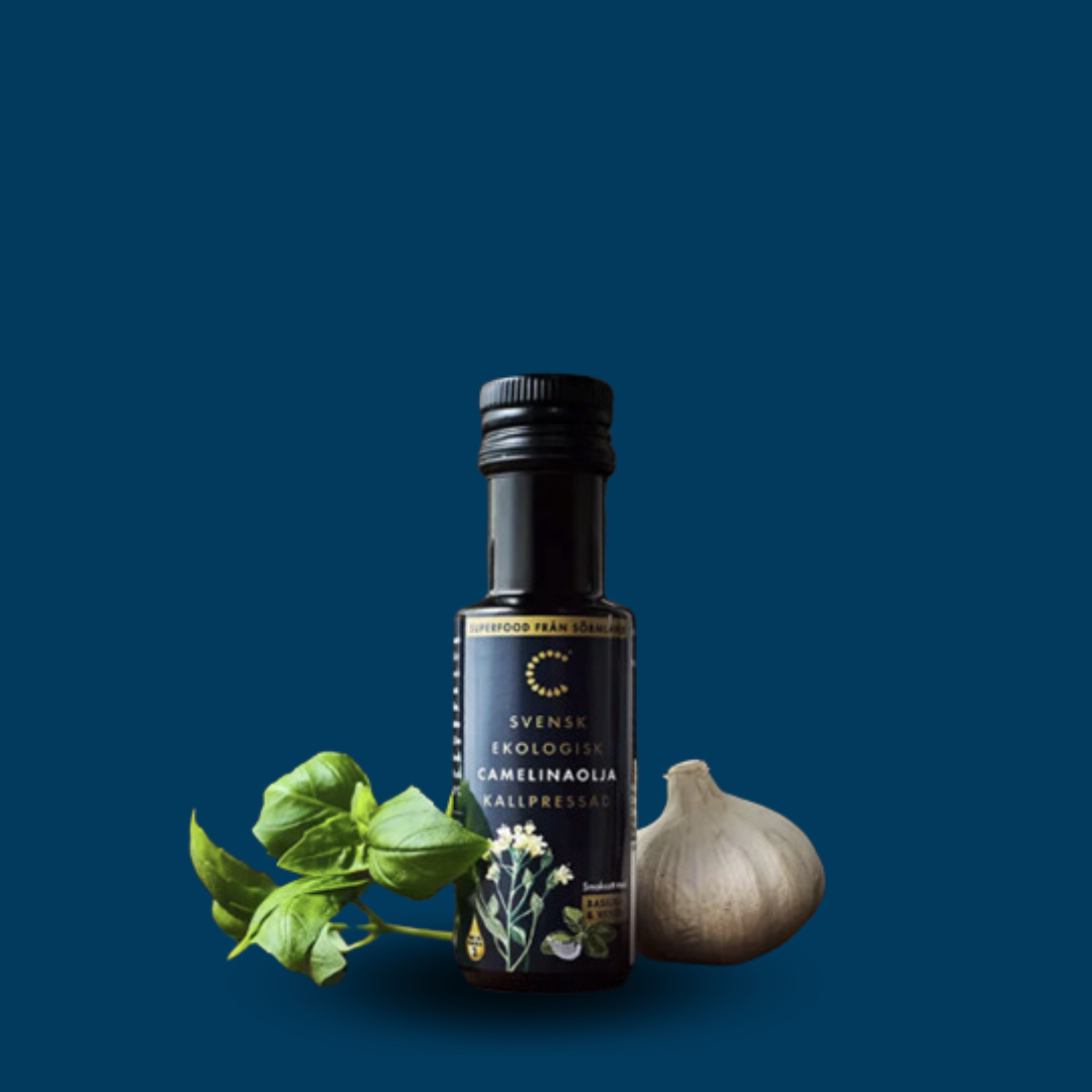 Camelinaolie - Basilikum & Hvidløg 100 ml - 100 ml