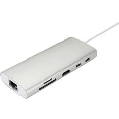 Sandstrøm 9-i-1 USB-C-hub - På lager i butik