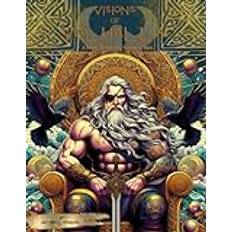 Visions Of Valhalla - A Norse Mythology Coloring Saga, Coloring Book For Everyone, 8.5" x 11", 48 Coloring Pages - Pocketbok